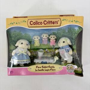Calico Critter Sylvanian Families Flora Rabbit Family Triplets